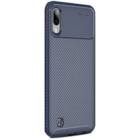 Gpack Samsung Galaxy A10 Negro Karbon Dizayn Lacivert Silikon Kılıf