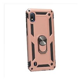 Gpack Samsung Galaxy A10 Vega Standlı Yüzüklü Mıknatıslı Bronz Kılıf