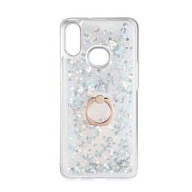 Gpack Samsung Galaxy A10S Milce Sulu Yüzüklü Silikon Arka Kapak Beyaz Kılıf