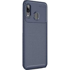 Gpack Samsung Galaxy A10s Negro Karbon Dizayn Lacivert Silikon Kılıf