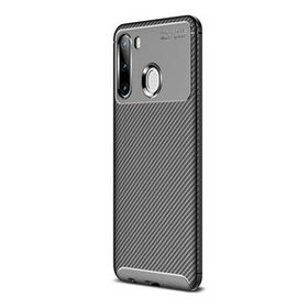 Gpack Samsung Galaxy A11 Negro Karbon Dizayn Silikon Kahverengi Cep Telefonu Kılıfı