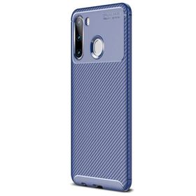 Gpack Samsung Galaxy A11 Negro Karbon Dizayn Silikon Lacivert Cep Telefonu Kılıfı