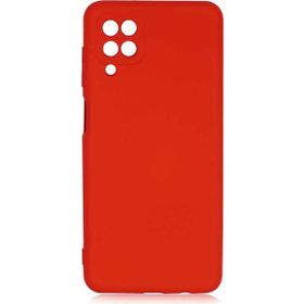 Gpack Samsung Galaxy A12 Mara Mat Soft Kamera Korumalı Lansman Kırmızı Kılıf