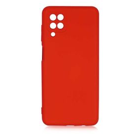Gpack Samsung Galaxy A12 Mara Mat Soft Kamera Korumalı Lansman Kırmızı Kılıf