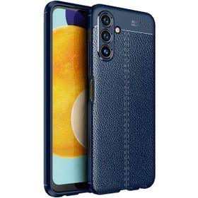 Gpack Samsung Galaxy A13 Niss Silikon Deri Görünümlü Korumalı Lacivert Kılıf