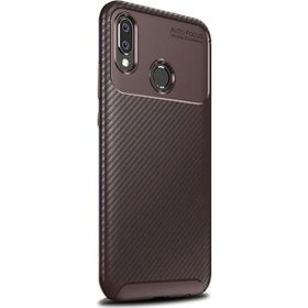 Gpack Samsung Galaxy A20 Negro Karbon Dizayn Kahverengi Silikon Kılıf