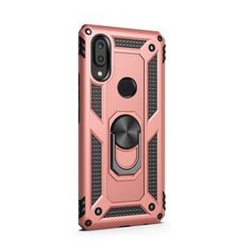 Gpack Samsung Galaxy A20 Vega Standlı Yüzüklü Mıknatıslı Nano Glass Kırmızı Cep Telefonu Kılıf