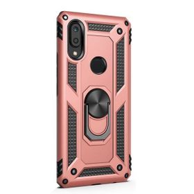 Gpack Samsung Galaxy A20 Vega Standlı Yüzüklü Mıknatıslı Nano Glass Kırmızı Cep Telefonu Kılıf
