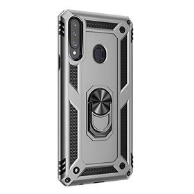 Gpack Samsung Galaxy A20s Vega Standlı Yüzüklü Mıknatıslı Nano Ekran Koruyucu Kalem Kırmızı Cep Telefonu Kılıf