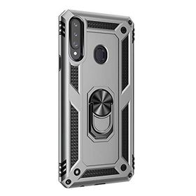 Gpack Samsung Galaxy A20s Vega Standlı Yüzüklü Mıknatıslı Nano Ekran Koruyucu Kalem Kırmızı Cep Telefonu Kılıf