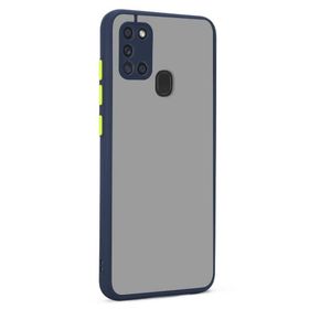Gpack Samsung Galaxy A21s Hux Kamera Korumalı Silikon Lacivert Kılıf