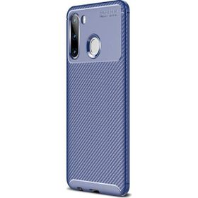 Gpack Samsung Galaxy A21s Negro Karbon Dizayn Silikon Lacivert Kılıf