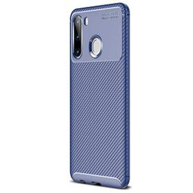 Gpack Samsung Galaxy A21s Negro Karbon Dizayn Silikon Lacivert Kılıf