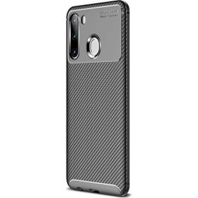 Gpack Samsung Galaxy A21s Negro Karbon Dizayn Silikon Siyah Kılıf