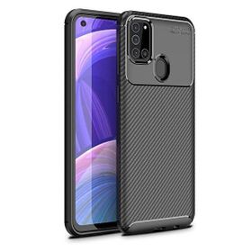 Gpack Samsung Galaxy A21s Negro Karbon Dizayn Silikon Siyah Kılıf