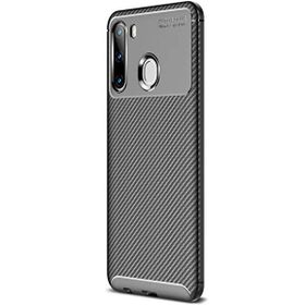 Gpack Samsung Galaxy A21s Negro Karbon Dizayn Silikon Siyah Kılıf
