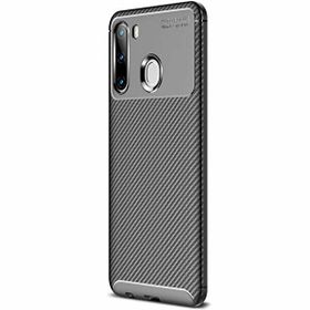 Gpack Samsung Galaxy A21s Negro Karbon Dizayn Silikon Siyah Kılıf