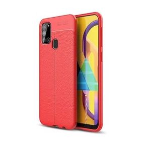 Gpack Samsung Galaxy A21s Niss Silikon Deri Görünümlü Lacivert Kılıf
