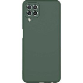 Gpack Samsung Galaxy A22 4G Mara Silikon Mat Soft Korumalı Lansman Koyu Yeşil Kılıf