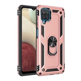 Gpack Samsung Galaxy A22 4G Tank Aramid Sürgülü Vega Yüzüklü Kırmızı Kılıf