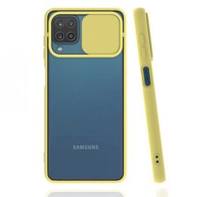 Gpack Samsung Galaxy A22 4G Tank Aramid Sürgülü Vega Yüzüklü Lacivert Kılıf