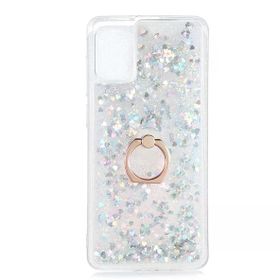 Gpack Samsung Galaxy A31 Milce Sulu Yüzüklü Silikon Arka Kapak Gold Kılıf