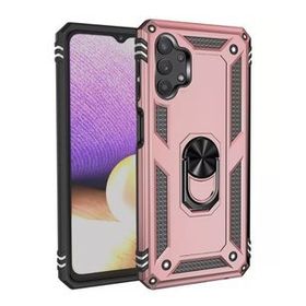 Gpack Samsung Galaxy A32 4G Vega Tank Koruma Standlı Yüzüklü Mıknatıslı Kırmızı Cep Telefonu Kılıfı
