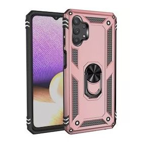 Gpack Samsung Galaxy A32 4G Vega Tank Koruma Standlı Yüzüklü Mıknatıslı Kırmızı Cep Telefonu Kılıfı