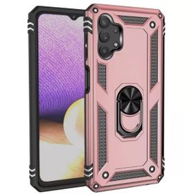 Gpack Samsung Galaxy A32 4G Vega Tank Koruma Standlı Yüzüklü Mıknatıslı Kırmızı Cep Telefonu Kılıfı