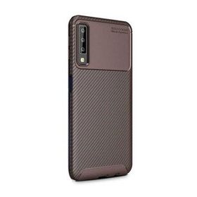 Gpack Samsung Galaxy A50s Negro Karbon Dizayn Nano Glass Kahverengi Silikon Cep Telefonu Kılıf