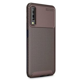 Gpack Samsung Galaxy A50s Negro Karbon Dizayn Nano Glass Kahverengi Silikon Cep Telefonu Kılıf