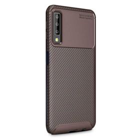 Gpack Samsung Galaxy A50s Negro Karbon Dizayn Nano Glass Kahverengi Silikon Cep Telefonu Kılıf