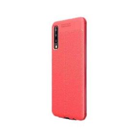 Gpack Samsung Galaxy A50s Niss Deri Görünümlü Nano Glass Kırmızı Silikon Cep Telefonu Kılıf