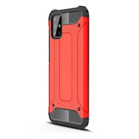 Gpack Samsung Galaxy A51 Crash Tank Çift Katman Nano Glass Kırmızı Cep Telefonu Kılıf