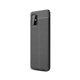 Gpack Samsung Galaxy A51 Niss Deri Görünümlü Nano Glass Kırmızı Silikon Cep Telefonu Kılıf