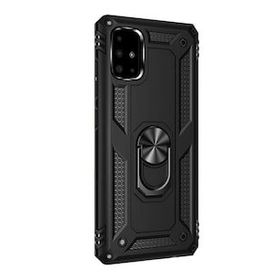 Gpack Samsung Galaxy A51 Vega Standlı Yüzüklü Mıknatıslı Kırmızı Silikon Cep Telefonu Kılıf