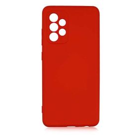 Gpack Samsung Galaxy A52 Mara Mat Soft Kamera Korumalı Lansman Kırmızı Kılıf