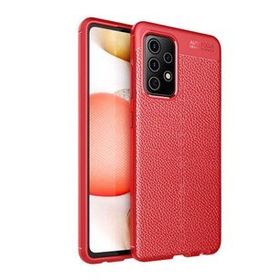 Gpack Samsung Galaxy A52S 5G Niss Silikon Deri Görünümlü Korumalı Kırmızı Kılıf