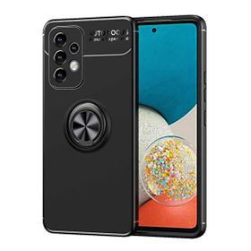 Gpack Samsung Galaxy A53 5G Ravel Silikon Yüzüklü Mıknatıslı Kamera Korumalı Siyah Kılıf