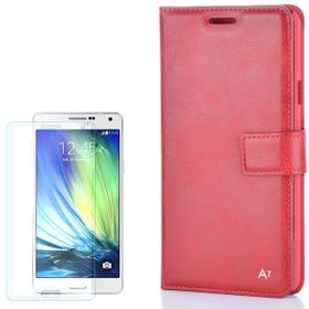 Gpack Samsung Galaxy A7 A710 Kartvizitli Kapaklı Kırmızı Kılıf