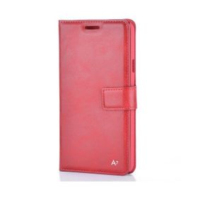 Gpack Samsung Galaxy A7 A710 Kartvizitli Kapaklı Kırmızı Kılıf