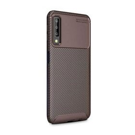 Gpack Samsung Galaxy A70 Negro Karbon Dizayn Kahverengi Silikon Kılıf