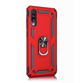 Gpack Samsung Galaxy A70 Vega Standlı Yüzüklü Mıknatıslı Kırmızı Kılıf