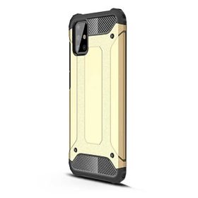 Gpack Samsung Galaxy A71 Crash Tank Çift Katman Koruyucu Gold Cep Telefonu Kılıf