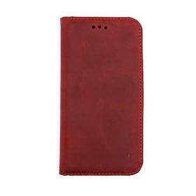 Gpack Samsung Galaxy A71 Hakiki Deri Cüzdan Gizli Mıktanıslı Kırmızı Kılıf