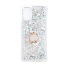 Gpack Samsung Galaxy A71 Milce Sulu Yüzüklü Silikon Arka Kapak Beyaz Kılıf