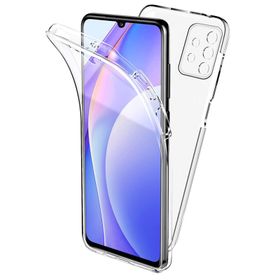 Gpack Samsung Galaxy A72 Kaff Kamera Koruma Arkası Şeffaf Silikon Mor Cep Telefonu Kılıfı