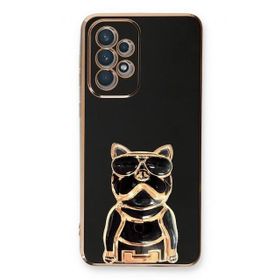 Gpack Samsung Galaxy A72 Kamera Korumalı Köpek Desenli Standlı Silikon Kılıf