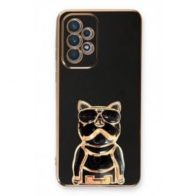 Gpack Samsung Galaxy A73 Kamera Korumalı Köpek Desenli Standlı Silikon Kılıf