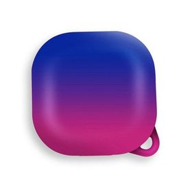 Gpack Samsung Galaxy Buds 2 Kancalı Çift Renk Sert Plastik SF8 Mavi Kılıf